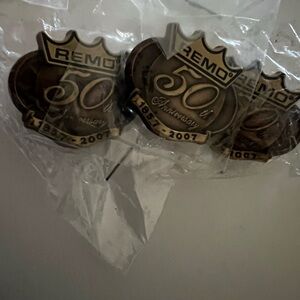 New REMO Drums 50th Anniversary Lapel Pins Set of Three (3) Collector Pins